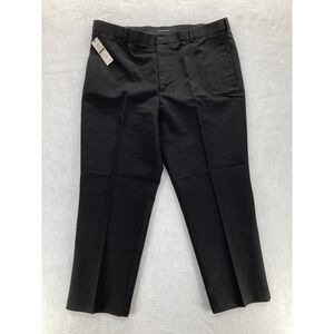 Dockers Premium Comfort Khaki Pants Mens 42x30 Relaxed Straight Black No Wrinkle